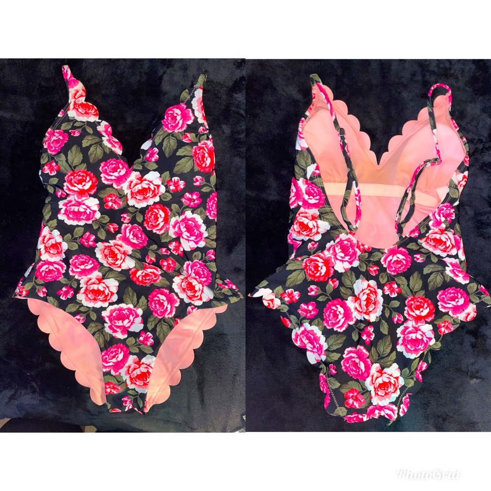 Pink Floral One Piece.